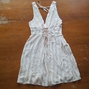 Forever 21 Pink and White Striped Dress